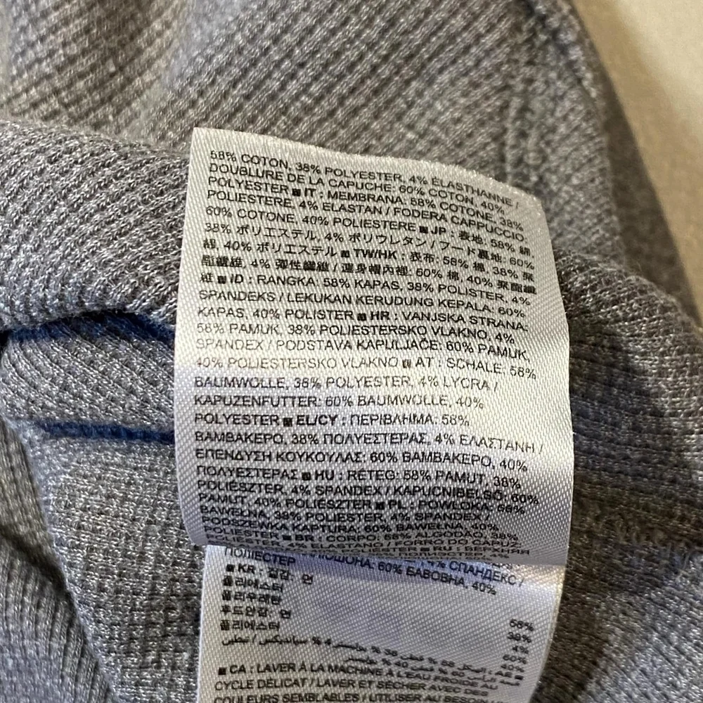 Banana Republic Two-Tone Gray White Colorblock Hoodie Hooded Sweatshirt Men's S